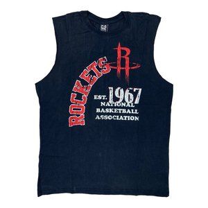 New Ultra Game NBA Houston Rockets Mens Size XL Black Cut Off Muscle T-Shirt NWT